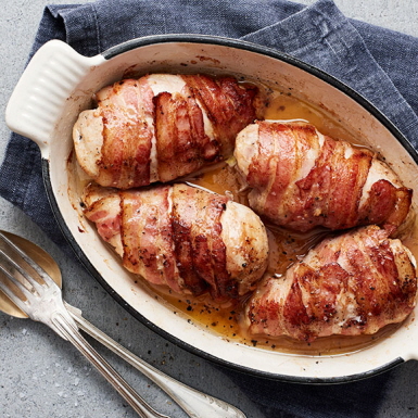 recept kyckling bacon